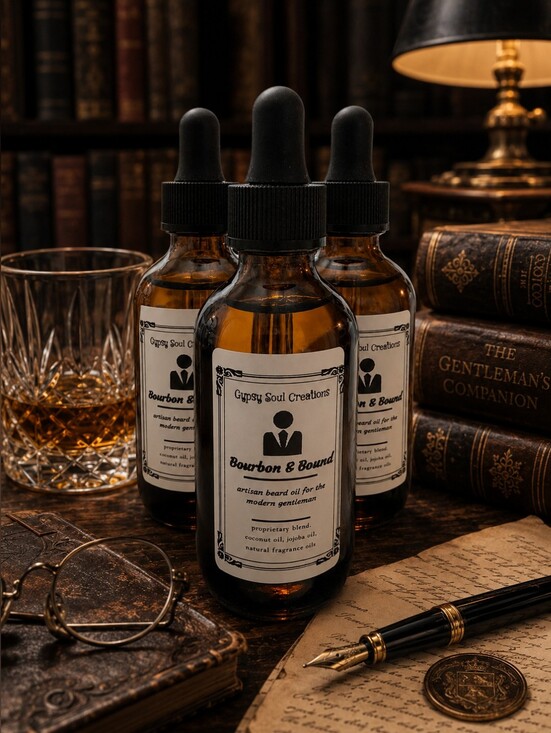 Handcrafted Other - Bourbon & Bound Beard Oil | All Natural Artisan Blend | 2 oz